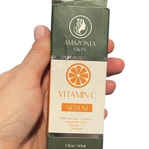 AMAZONIA SKIN Vitamin C Serum with Hyaluronic Acid Collagen 2 fl oz 60ml NIB
